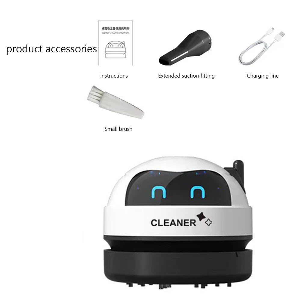 USB Mini Vacuum Cleaner Portable Desk Table Dust Removal Cleaning Brush Rechargeable Wireless Car Vacuum Cleaner for Home Office
